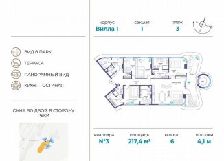 Многокомнатная квартира на продажу, 217.4 м2, Москва, метро Филёвский парк