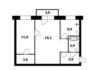 Продажа 2-комнатной квартиры, 45.3 м2, Новосибирск, улица Эйхе, 9А, Первомайский район