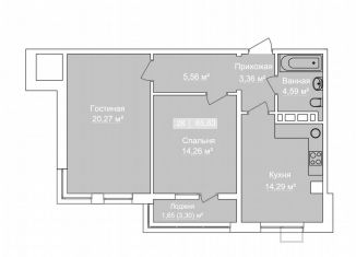 Продам 2-ком. квартиру, 65.6 м2, Каспийск