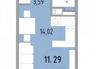 Продам 1-ком. квартиру, 25 м2, Санкт-Петербург, 3-й Рабфаковский переулок, 5к5Л, муниципальный округ Обуховский