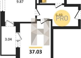 Продается 1-комнатная квартира, 37 м2, Воронеж, улица 45-й Стрелковой Дивизии, 259/27