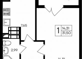 Продажа однокомнатной квартиры, 31.5 м2, Крым