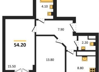 Продажа 2-комнатной квартиры, 54.2 м2, Воронеж, Ленинский район, улица Красных Партизан, 35