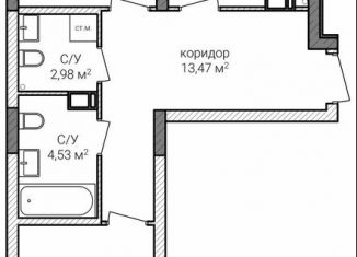 Продам 2-ком. квартиру, 70.5 м2, Нижний Новгород, метро Горьковская