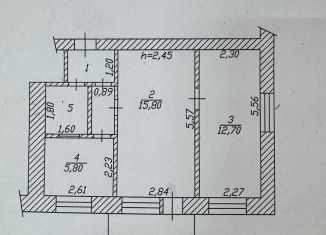 Продажа 2-комнатной квартиры, 43.1 м2, Чувашия, Молодёжный переулок, 5к1