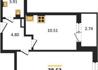 Продается однокомнатная квартира, 38.5 м2, Воронеж, улица 45-й Стрелковой Дивизии, 259/27, Коминтерновский район