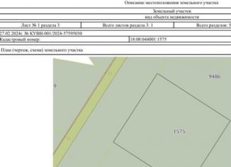 Продается земельный участок, 7.5 сот., деревня Старый Чультем