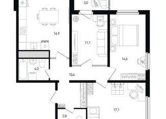 Продается трехкомнатная квартира, 78.4 м2, Ростов-на-Дону, ЖК Левенцовка Парк