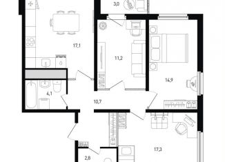 Продается трехкомнатная квартира, 79.6 м2, Ростов-на-Дону, ЖК Левенцовка Парк