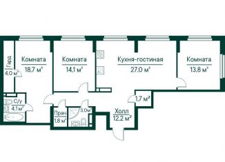 Продаю 3-ком. квартиру, 100.4 м2, Самара, метро Российская