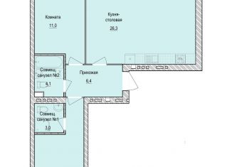 Продажа 2-комнатной квартиры, 63.9 м2, село Первомайский, жилой комплекс Санвилл, 5