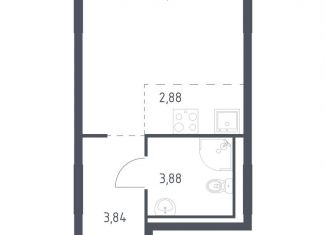 Продаю квартиру студию, 22.4 м2, деревня Новосаратовка