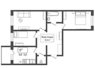 Продам трехкомнатную квартиру, 82 м2, Новосибирск, Пролетарская улица, 271/5с, ЖК Ключ-Камышенский