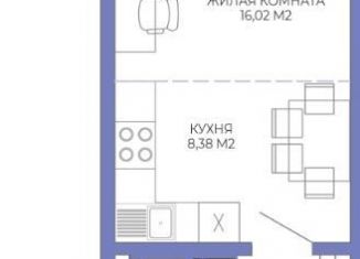 Продается квартира студия, 32 м2, Пенза, Побочинская улица, 1