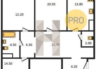 Продаю 3-ком. квартиру, 93.7 м2, Воронеж, улица Артамонова, 34Ж, ЖК Волна-1