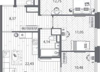 Продажа 3-ком. квартиры, 72.3 м2, Санкт-Петербург, Приморский район, набережная реки Каменки, 13к1