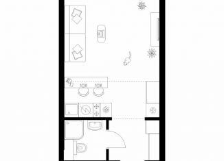 Продажа квартиры студии, 25 м2, Москва, жилой комплекс Полар, 1.4