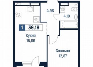 1-ком. квартира на продажу, 37.6 м2, Мурино