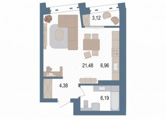 Продаю однокомнатную квартиру, 40.8 м2, Уфа, улица Пархоменко, 156Ж