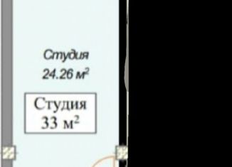 Продам квартиру студию, 33 м2, посёлок городского типа Семендер, Карабудахкентская улица, 28