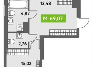 Продам двухкомнатную квартиру, 70.4 м2, Санкт-Петербург, Пулковское шоссе, 30, Пулковское шоссе
