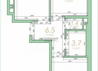 Двухкомнатная квартира на продажу, 49.1 м2, посёлок Шушары, Вилеровский переулок, 8, ЖК Шушары 463