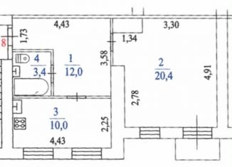 1-ком. квартира на продажу, 46 м2, Сертолово, улица Мира, 2