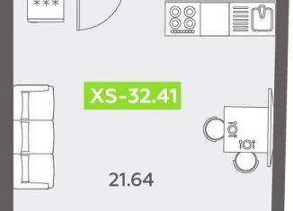 Продается квартира студия, 32.4 м2, Санкт-Петербург, Василеостровский район, бульвар Александра Грина, 4