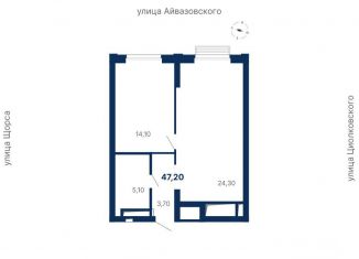 Продаю однокомнатную квартиру, 47.2 м2, Екатеринбург, Московская улица, 247А, Ленинский район