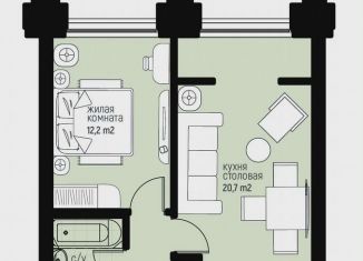 Продажа 1-комнатной квартиры, 40.8 м2, Нижний Новгород, улица Коминтерна, 60, метро Буревестник