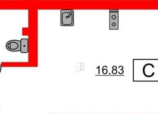 Продается квартира студия, 24.8 м2, Санкт-Петербург, улица Челюскина, 8, метро Зенит