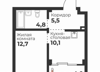 Продается 1-комнатная квартира, 33.1 м2, Челябинск