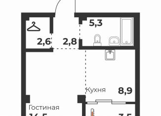 1-ком. квартира на продажу, 34.2 м2, Челябинск