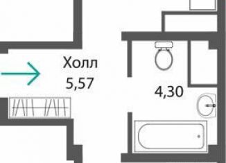 Однокомнатная квартира на продажу, 40.2 м2, село Мирное