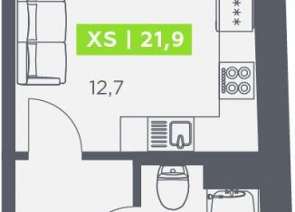 Квартира на продажу студия, 21.9 м2, Санкт-Петербург, метро Приморская, бульвар Головнина, 4