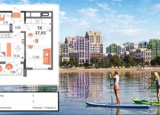 1-комнатная квартира на продажу, 37.9 м2, Крым