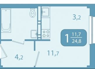 Продается 1-комнатная квартира, 24.8 м2, Томск, улица Юрия Ковалёва, 47