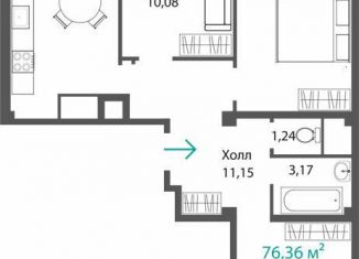 Продам 3-комнатную квартиру, 72 м2, село Мирное