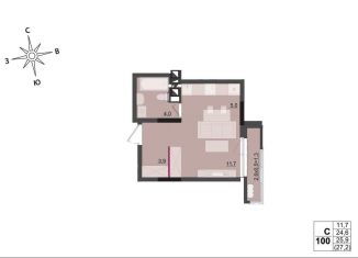 Продается квартира студия, 25.9 м2, Удмуртия