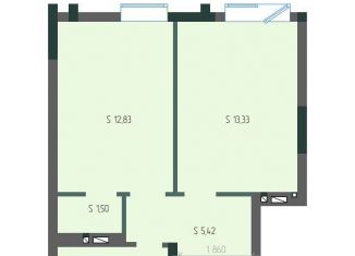 Однокомнатная квартира на продажу, 38.3 м2, Новокузнецк