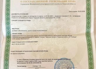 Земельный участок на продажу, 810 сот., Ржев