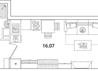 Квартира на продажу студия, 26.2 м2, Санкт-Петербург, метро Лесная, Полюстровский проспект, 75