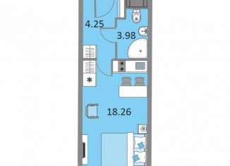 Продажа квартиры студии, 26 м2, Санкт-Петербург, Невский район, Варфоломеевская улица, 6