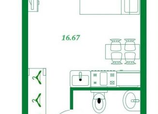 Продаю квартиру студию, 21.3 м2, Санкт-Петербург, метро Улица Дыбенко, проспект Большевиков, уч3