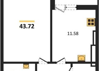 Продам 1-комнатную квартиру, 43.7 м2, Светлогорск