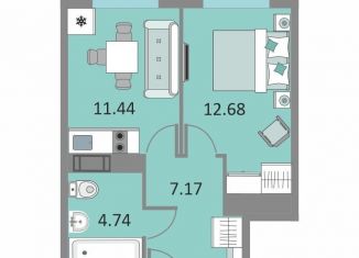 Продам 1-комнатную квартиру, 35.5 м2, Санкт-Петербург, метро Елизаровская, Варфоломеевская улица, 6
