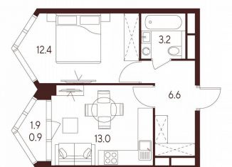 Однокомнатная квартира на продажу, 35.2 м2, Москва, Хорошевский район
