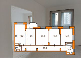 4-ком. квартира на продажу, 102.3 м2, Санкт-Петербург, улица Руднева, 18, ЖК Шекспир