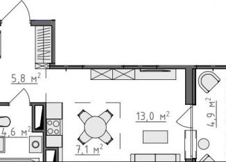 Продается квартира студия, 33 м2, Владимирская область
