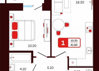 Продаю 2-ком. квартиру, 41.8 м2, Туймазы, переулок Луначарского, 5